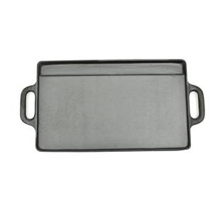 Grillplatte Schwarz - Metall - 23 x 2 x 38 cm