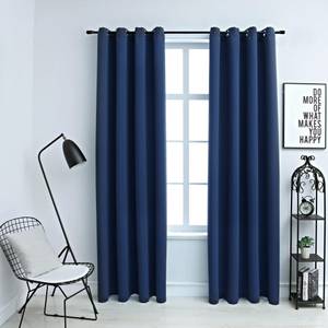 Rideau(lot de 2) 299291 Bleu - Hauteur : 175 cm