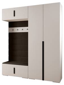 Garderobe Inova 1 Z18 Schwarz - Braun - Weiß