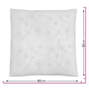 2er Set Microfaser Bettenset Blumen Weiß - Textil - 135 x 1 x 200 cm
