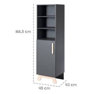 Standregal Jara Grau - Holzwerkstoff - 45 x 167 x 43 cm