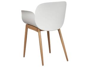 Chaise de salle à manger ABILENE Marron - Blanc - Matière plastique - 53 x 81 x 50 cm