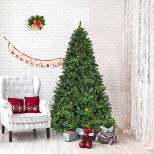 210cm LED Künstlicher Weihnachtsbaum Grün - Kunststoff - 130 x 210 x 130 cm