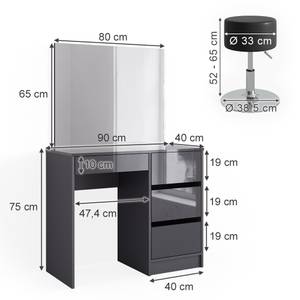 Schminktisch Sherry 40841 Anthrazit