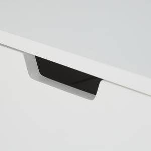 Table de chevet blanche avec tiroir Marron - Blanc - Bois manufacturé - 40 x 60 x 30 cm