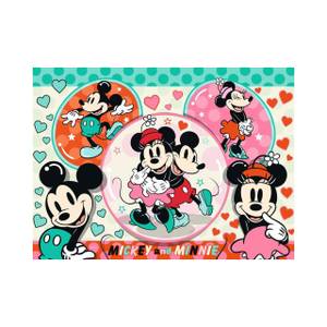 Puzzle Mickey und Minnie Papier - 24 x 4 x 34 cm