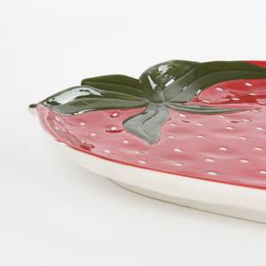 Assiette Fraise Rouge - Céramique - 29 x 3 x 36 cm