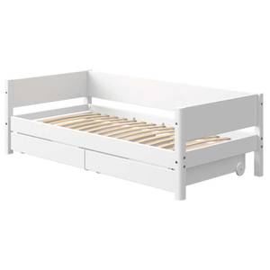 Lit Artax Blanc - Bois manufacturé - 101 x 67 x 210 cm