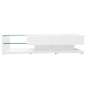 Buffet TV Cronus Ⅱ Marron - Blanc brillant - Blanc