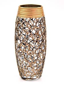 Blumenvase Abstraktum VI Bronze - Gold - Durchscheinend