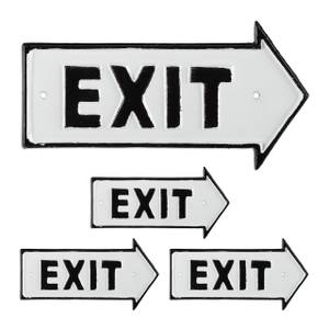 4 x Exit Schild 4er Set