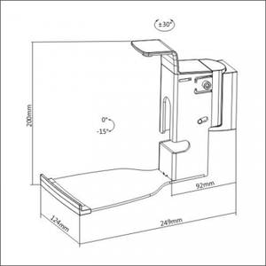 Lautsprecherständer LUMSB-505 Schwarz - Metall - 13 x 20 x 25 cm