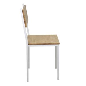 Lot de 4 chaises industriel-vintage Blanc - Bois massif - Bois/Imitation - 40 x 85 x 40 cm