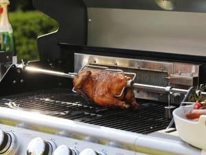 Grill ROASTY Schwarz - Metall - 56 x 121 x 148 cm