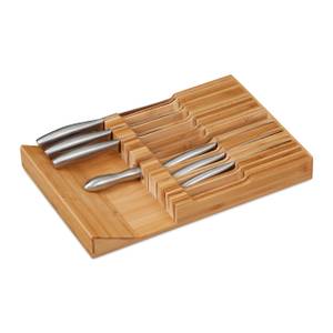 Messerhalter Schublade für 16 Messer Braun - Bambus - 43 x 5 x 29 cm