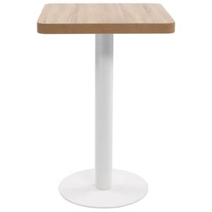 Table de bistro 3003512 Marron clair - Blanc - 50 x 50 cm