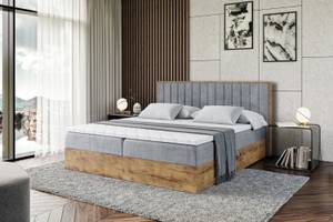 Boxspringbett LOLLI4 Grau - Breite: 200 cm - H3