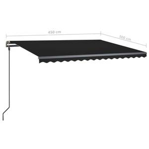 Auvent rétractable 3006678-1 Anthracite - 300 x 450 cm