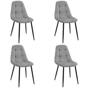 Lot de 4 Chaises SJ.1 Gris - Lot de 4