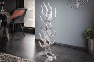 Weinregal FLAME Silber - Metall - 32 x 93 x 13 cm