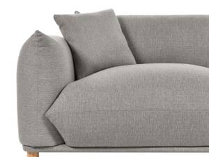 3-Sitzer Sofa LUVOS Grau - Hellgrau - Eiche Hell