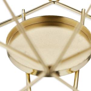 Geometrischer Teelichthalter im 2er Set Gold