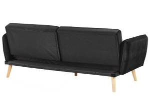 2-Sitzer Sofa BARDU Schwarz - Eiche Hell