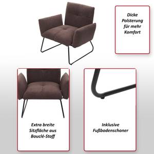 Lounge-Sessel K34 Bouclé Braun