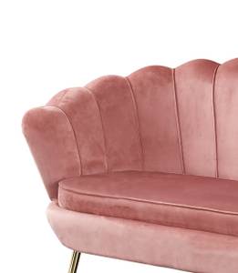 Muschelsofa Omurtag Pink - Textil - 136 x 78 x 77 cm