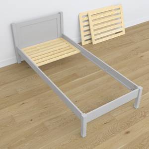 Einzelbett N02 mit Schublade Grau - 80 x 190 cm