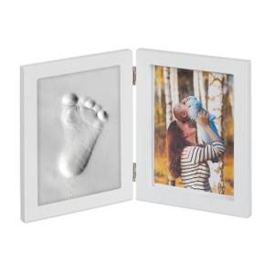 1 x Babybilderrahmen mit Gipsabdruck 1er Set