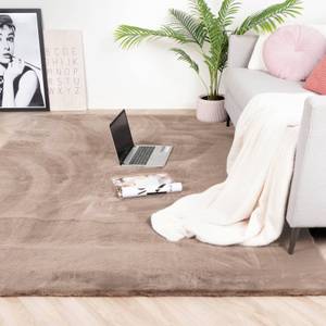 Hochflor Teppich Comfy Taupe - 80 x 150 cm