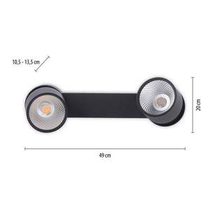 LED Deckenstrahler PURE-NOLA Schwarz - Metall - 51 x 16 x 51 cm