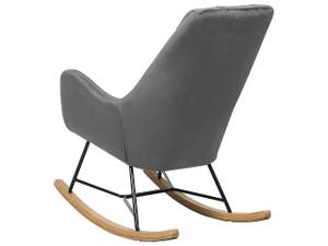 Fauteuil à bascule ARRIE Noir - Gris foncé - Gris - Chêne clair