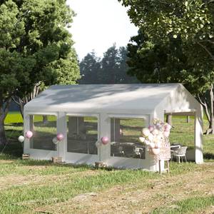 Partyzelt 6 x 3m 84C-315 Weiß - Metall - Kunststoff - 295 x 280 x 595 cm