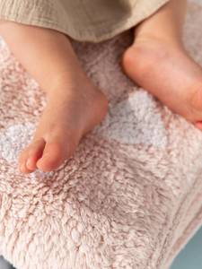 Waschbarer Kinderteppich Pink - Naturfaser - 80 x 1 x 120 cm