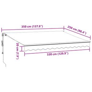 Markise 3006541-1 Burgunderrot - 250 x 350 cm