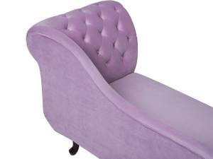 Chaiselongue NIMES Schwarz - Violett - Armlehne davorstehend links - Ecke davorstehend rechts - Textil