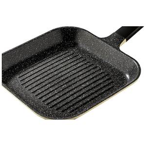 Grillpfanne HAPPY in Vanille Gelb - Metall - 25 x 3 x 25 cm