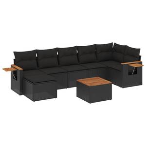 Gartensitzgruppe K1912(8-tlg) Schwarz - Massivholz - 69 x 62 x 62 cm