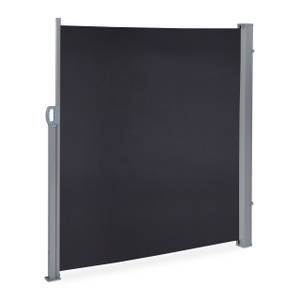 Schwarze Seitenmarkise 170 x 300 cm Schwarz - Grau - Metall - Textil - 300 x 170 x 9 cm