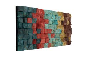 Tableau en bois Colours of Magic En partie en bois massif - 102 x 55 x 7 cm