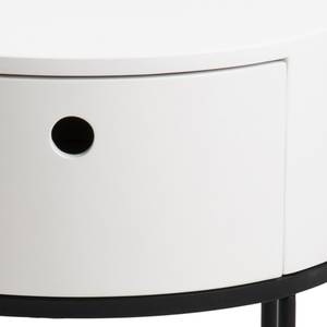 Nachttisch Prit Weiß - Holz teilmassiv - 40 x 51 x 40 cm