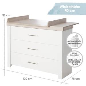 Set de chambre bébé Lucy 2 pcs Blanc - Bois manufacturé