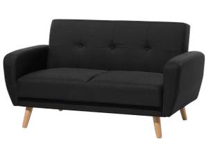 2-Sitzer Sofa FLORLI Schwarz - Eiche Hell