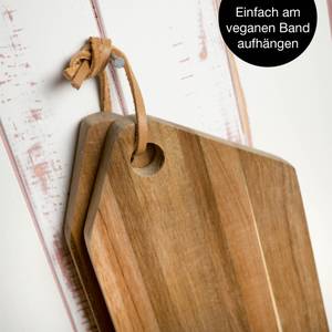 2x Frühstücksbrettchen aus Akazienholz Holzwerkstoff - Holzart/Dekor - 14 x 4 x 30 cm