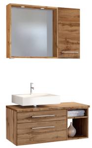 Unterbecken-Set Davos 90cm Braun - Holzwerkstoff - 90 x 180 x 47 cm