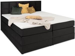 MONTREAL Boxspringbett mit Bettkasten Schwarz - Breite: 160 cm