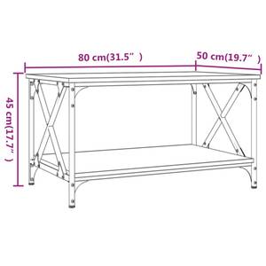 Couchtisch M680122 Schwarz - Holzwerkstoff - 50 x 45 x 80 cm