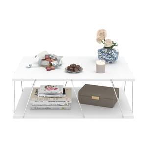 Table basse Saltdal Blanc - Bois manufacturé - 91 x 30 x 62 cm